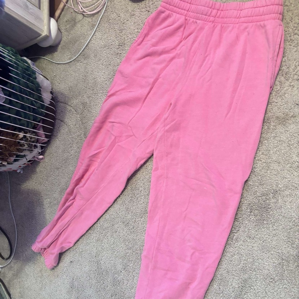 Hot pink garage sweat pants